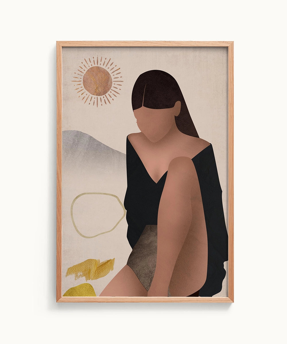 Elegant Minimal Women Portrait Art Frame